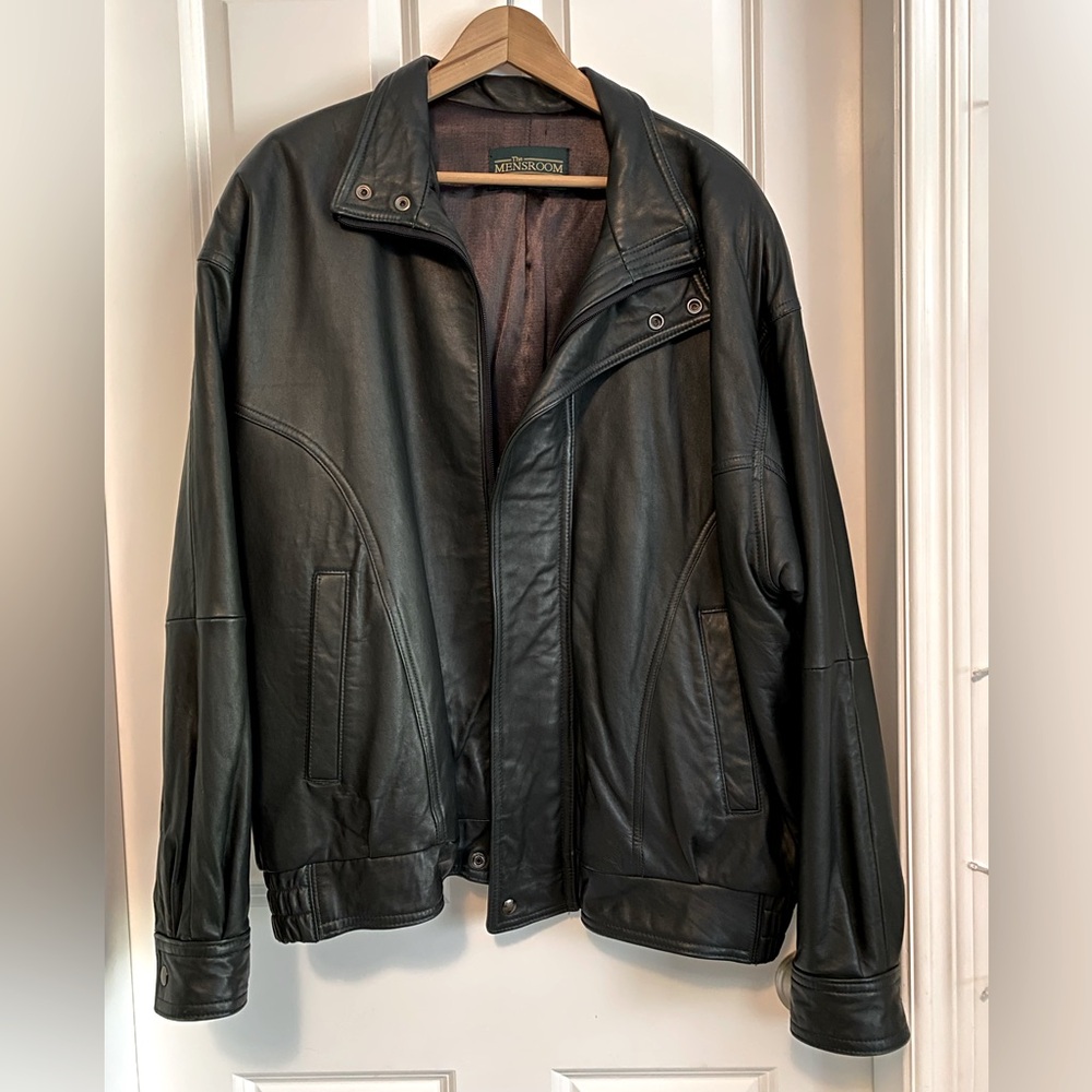 90s Vintage Men’s Genuine Leather Jacket